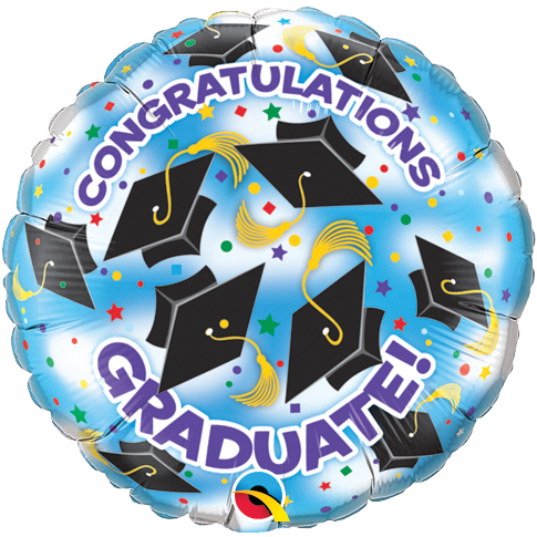 18" - Congratulations Graduate! Caps